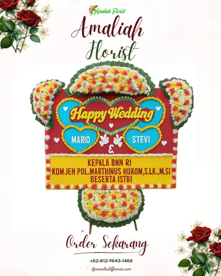 Papan Bunga Pernikahan Supiori Utara